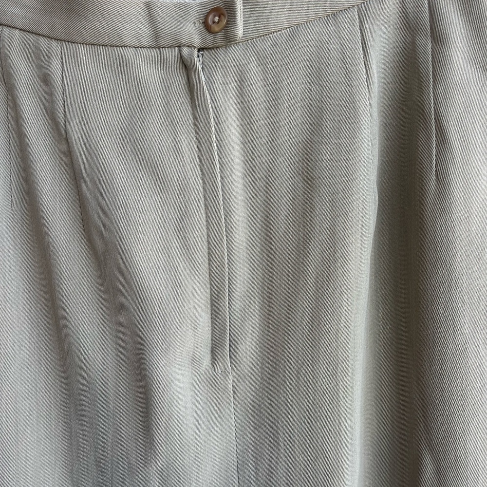 Vintage Carlisle Pencil Skirt Tan Back Zip Size 4 - Picture 4 of 8
